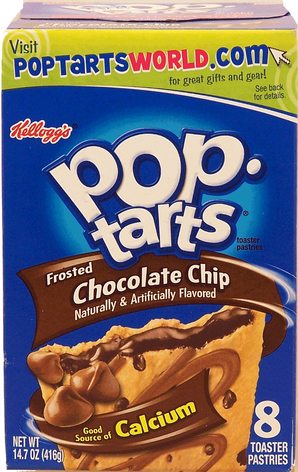Kellogg's&nbsp;Pop-tarts&nbsp;frosted chocolate chip flavored toaster pastries, 8-count Full-Size Picture